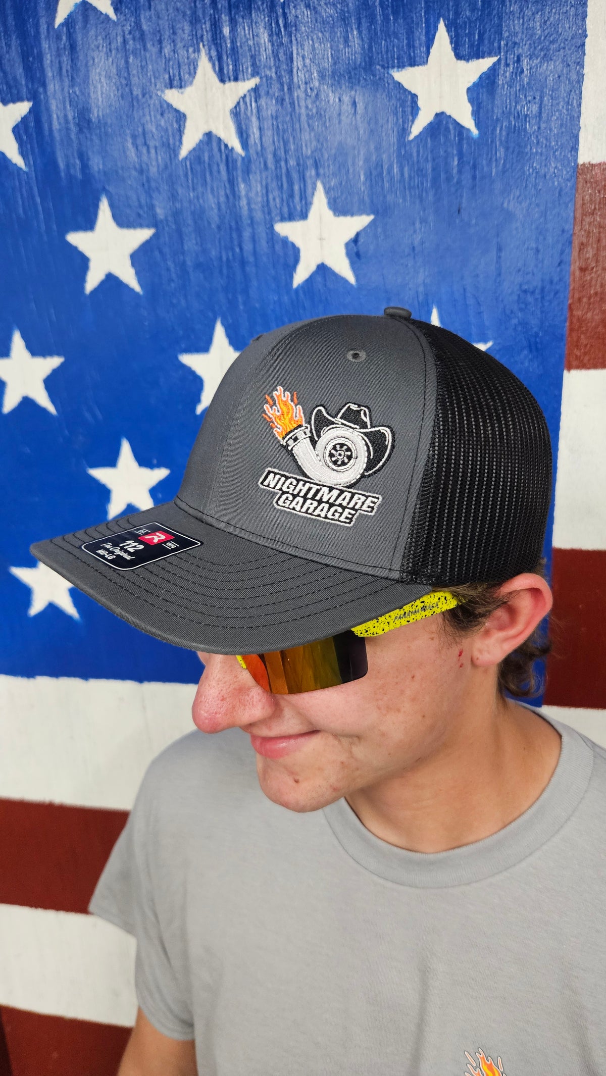 Nightmare Garage Grey Trucker Hat